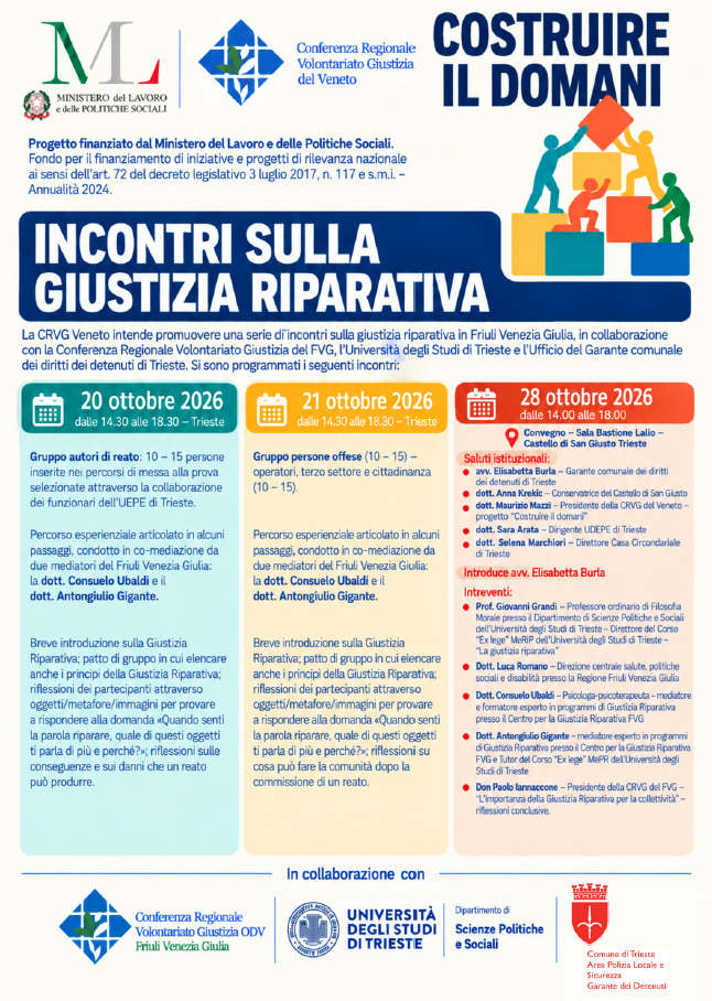 Incontri sulla giustizia riparativa